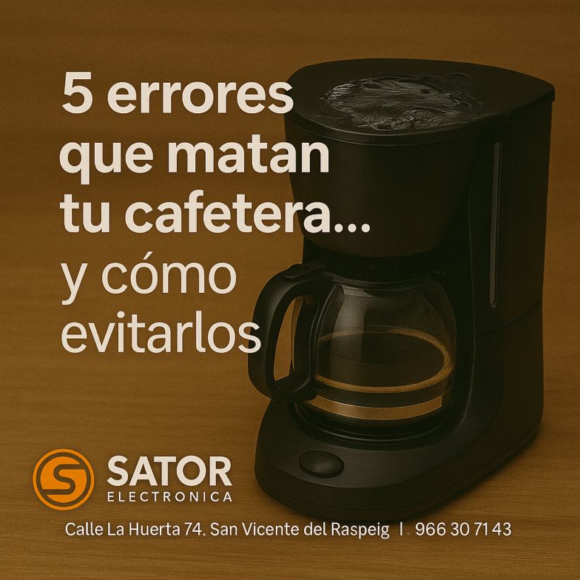 “5 errores que matan tu cafetera... y cómo evitarlos”