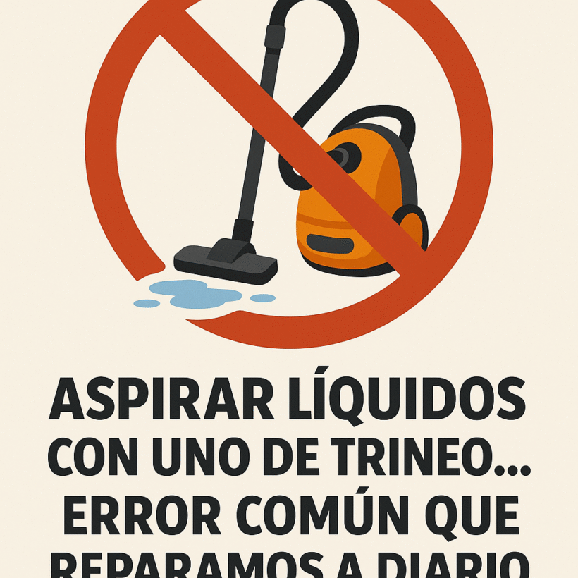 “Aspirar líquidos con uno de trineo… error común que reparamos a diario.”