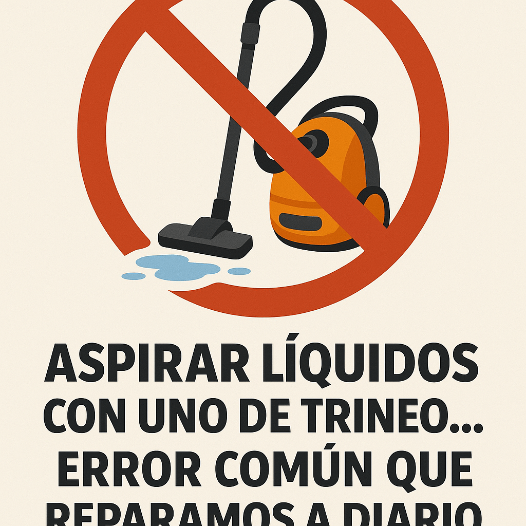“Aspirar líquidos con uno de trineo… error común que reparamos a diario.”