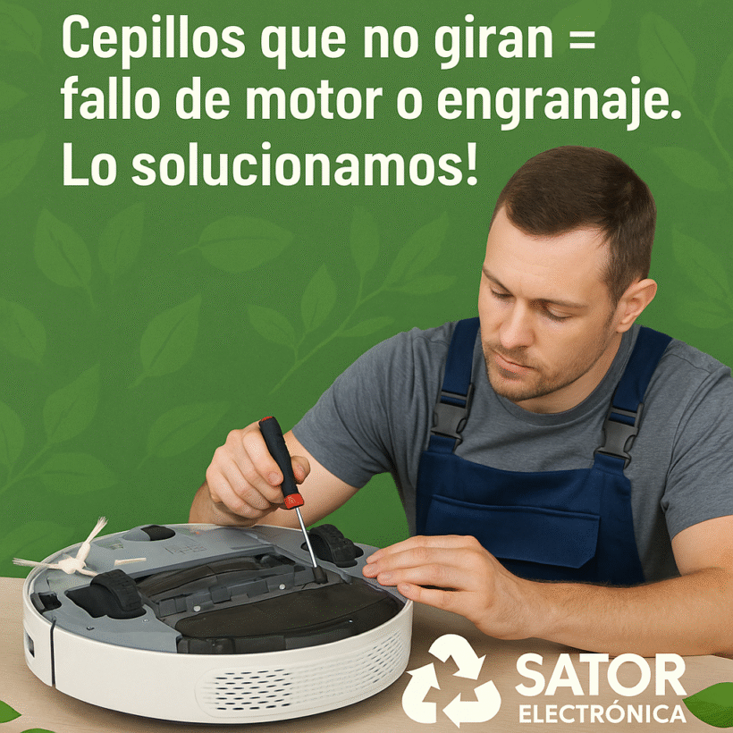 Cepillos que no giran = fallo de motor o engranaje. ¡Lo solucionamos!