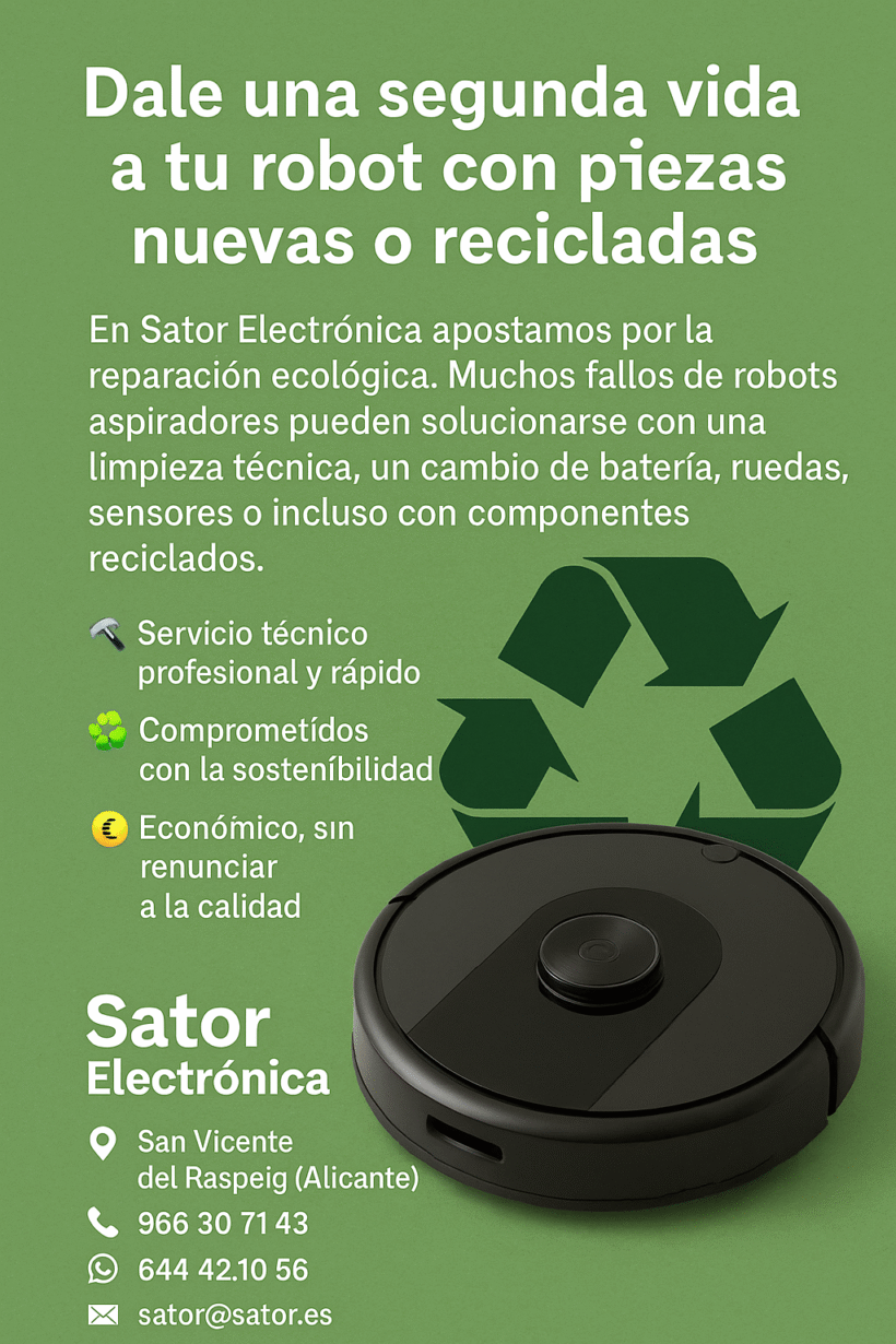 Dale una segunda vida a tu robot con piezas nuevas o recicladas.