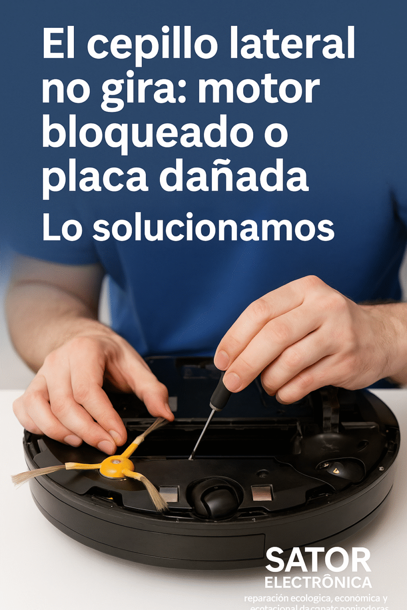 El cepillo lateral no gira motor bloqueado o placa dañada. Lo solucionamos.