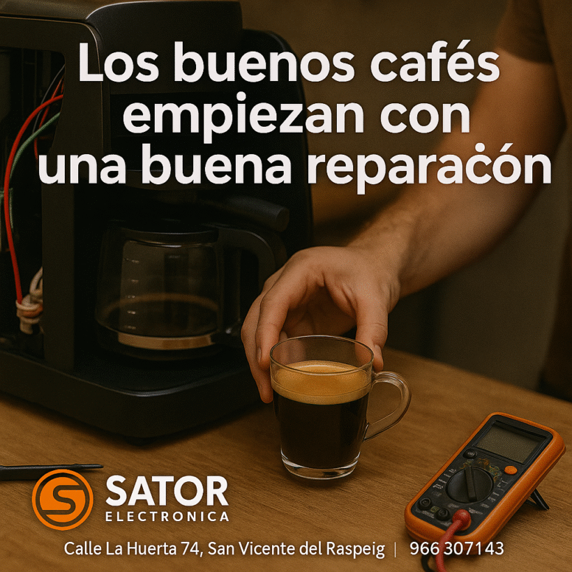 “Los buenos cafés empiezan con una buena reparación”