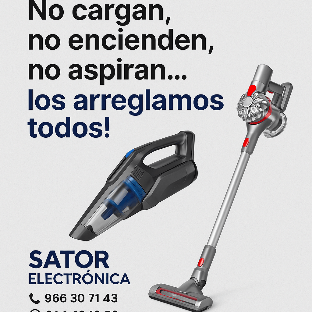 “No cargan, no encienden, no aspiran… ¡los arreglamos todos!