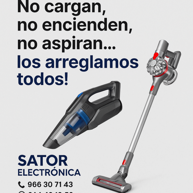 “No cargan, no encienden, no aspiran… ¡los arreglamos todos!