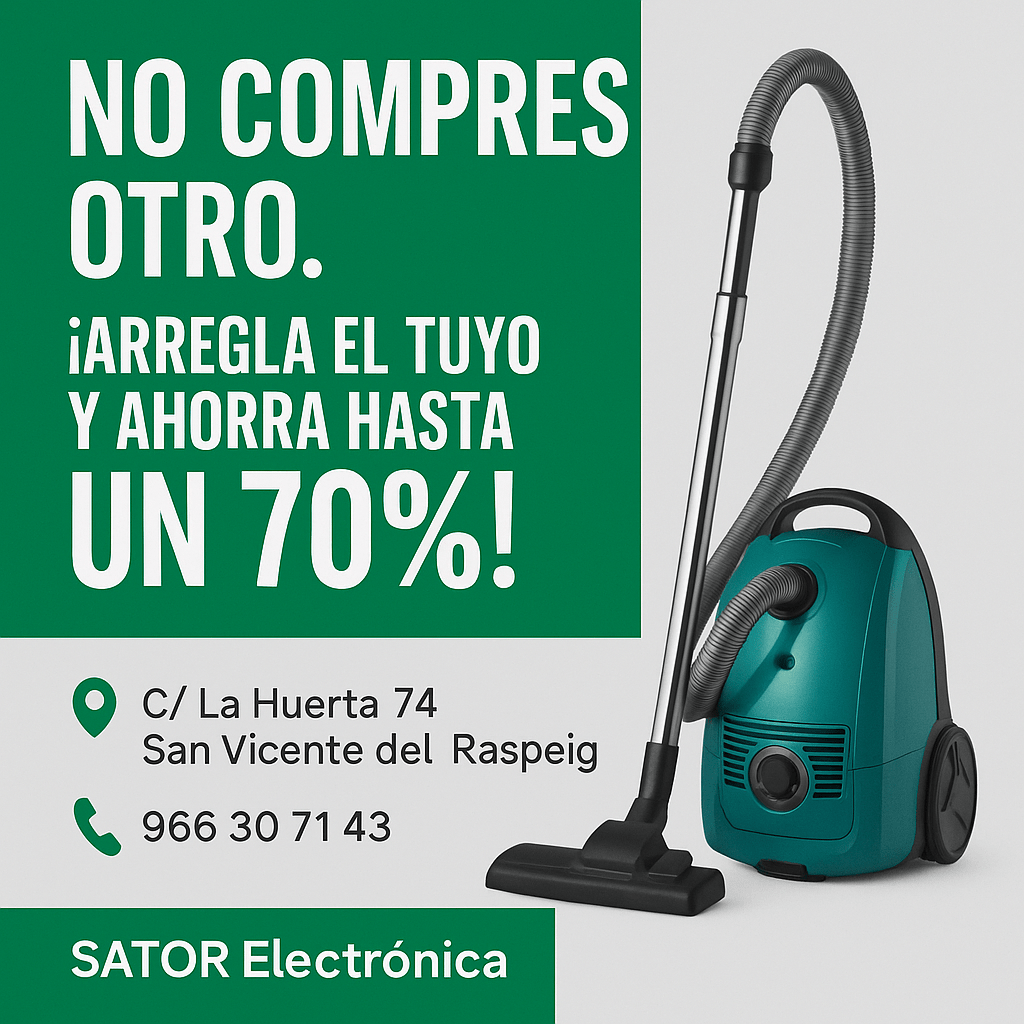 “No compres otro. ¡Arregla el tuyo y ahorra hasta un 70%!”