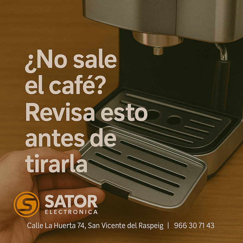 “¿No sale el café Revisa esto antes de tirarla”