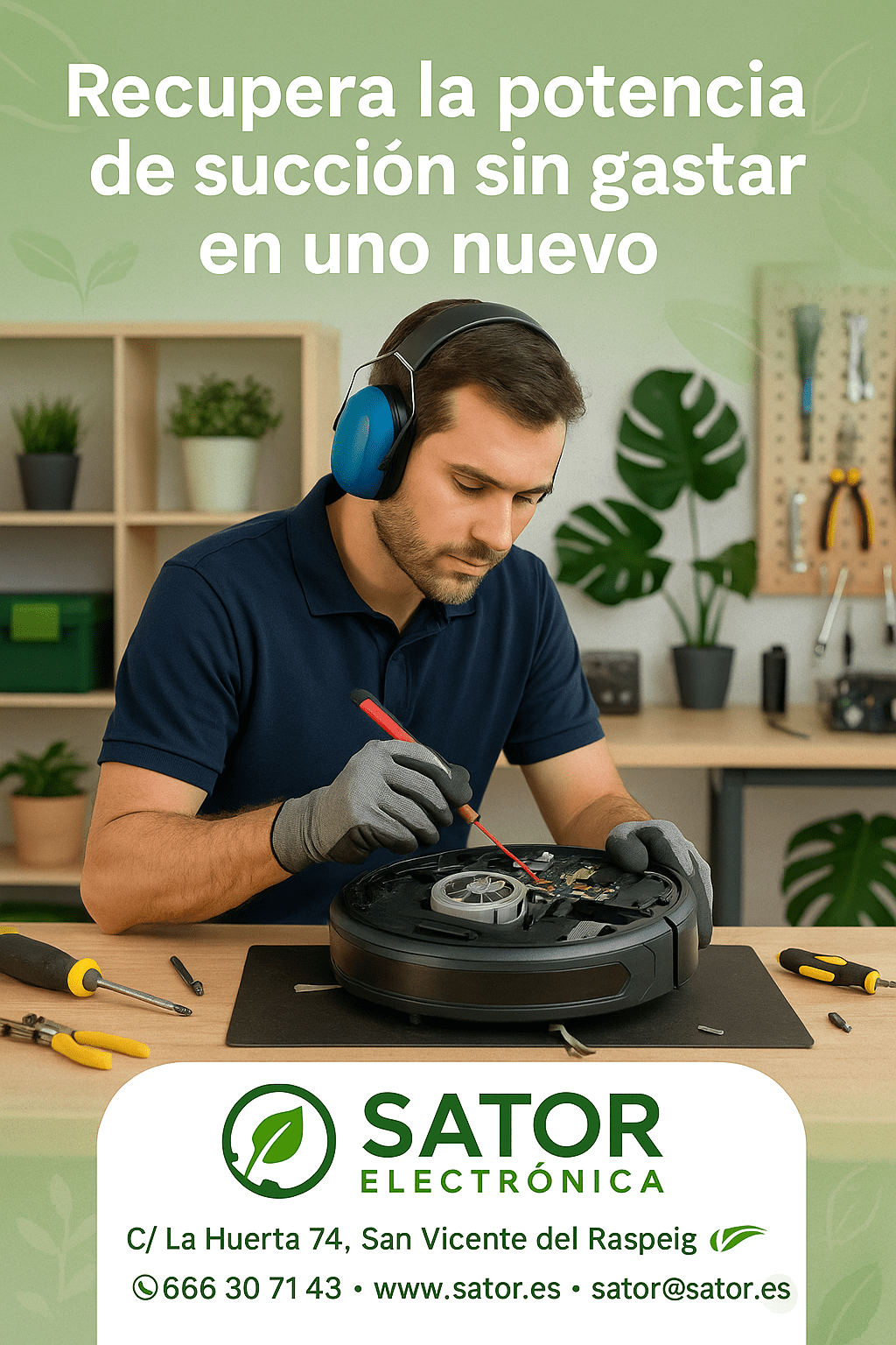 “Recupera la potencia de succión sin gastar en uno nuevo.”