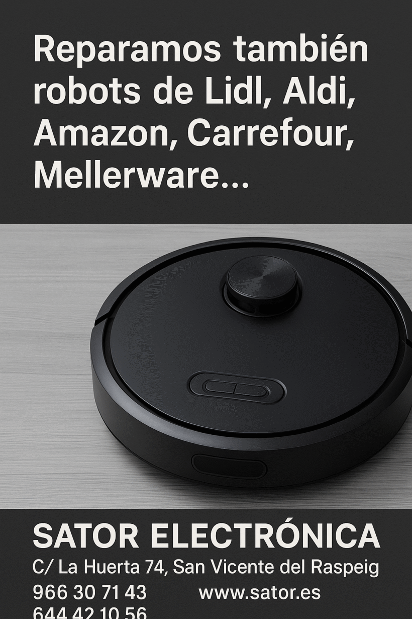 Reparamos también robots de Lidl, Aldi, Amazon, Carrefour, Mellerware...