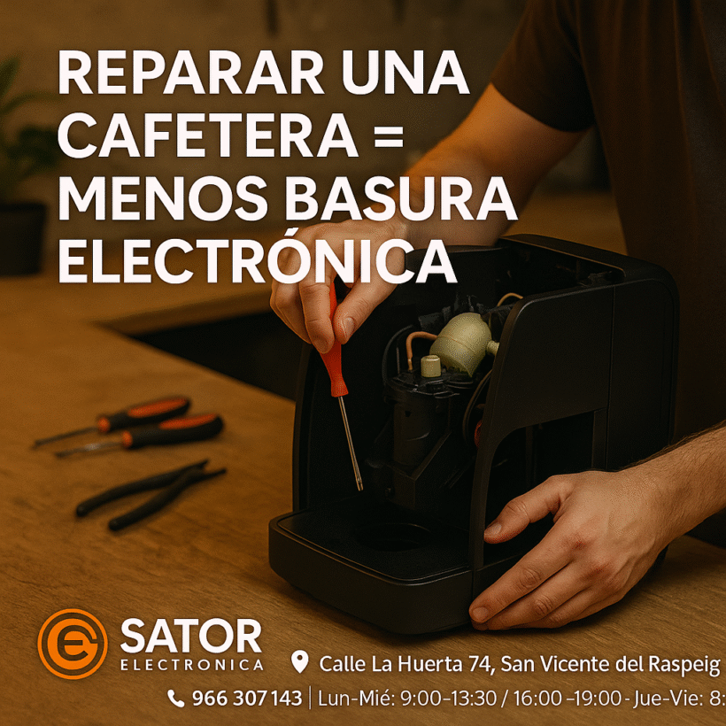 “Reparar una cafetera = Menos basura electrónica”