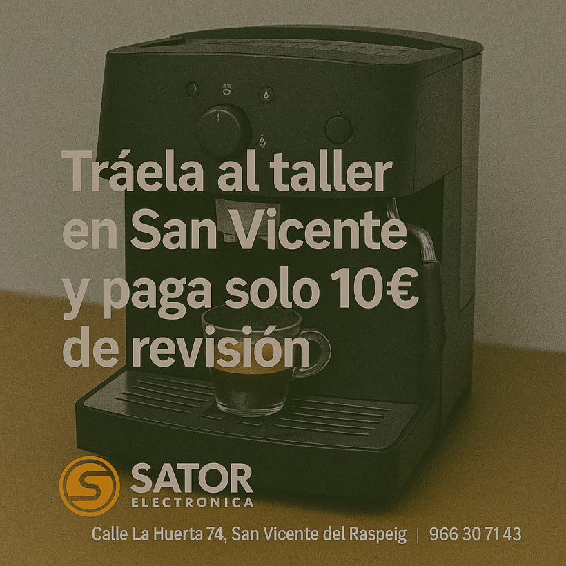 “Tráela al taller en San Vicente y paga solo 10€ de revisión”