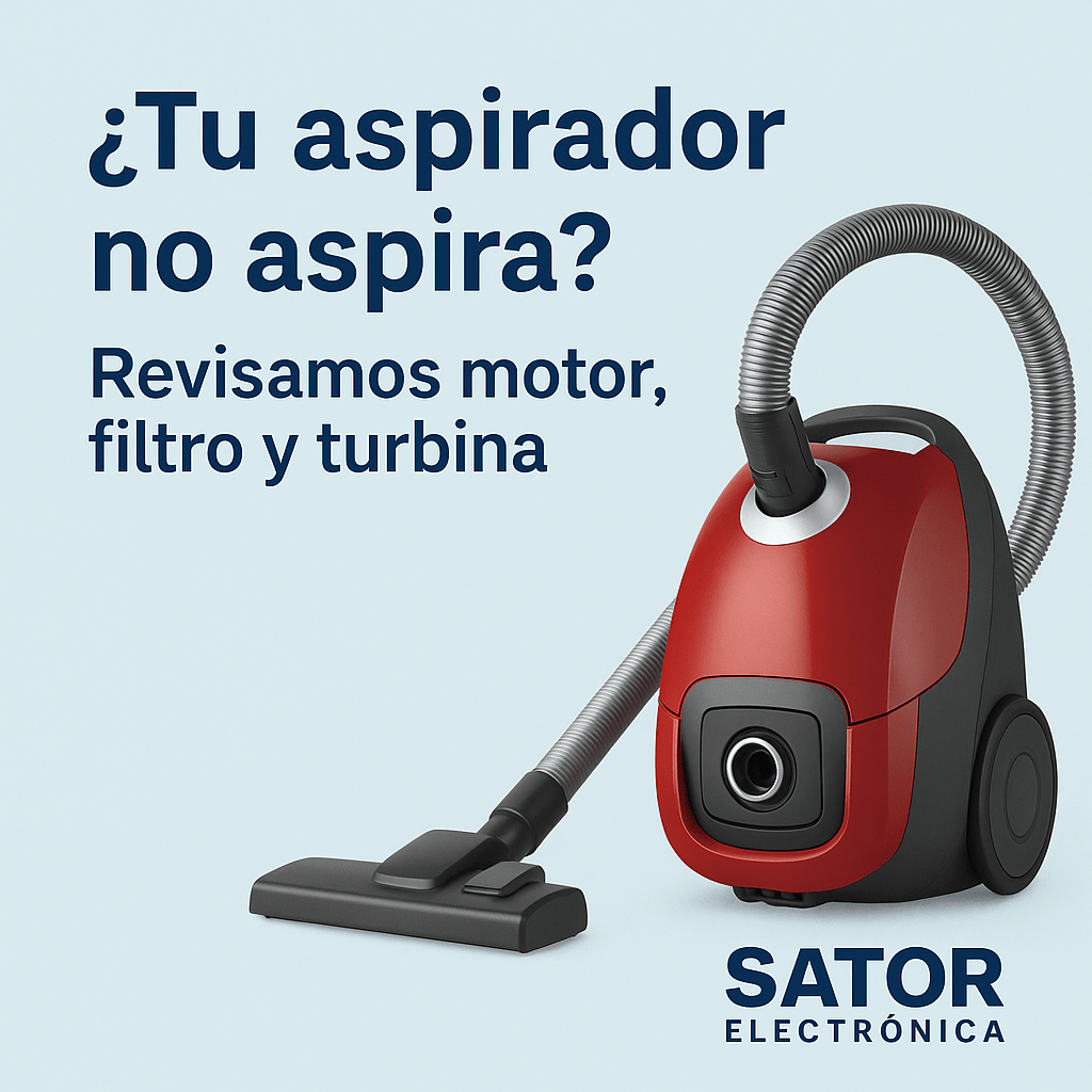“¿Tu aspirador no aspira? Revisamos motor, filtro y turbina.”