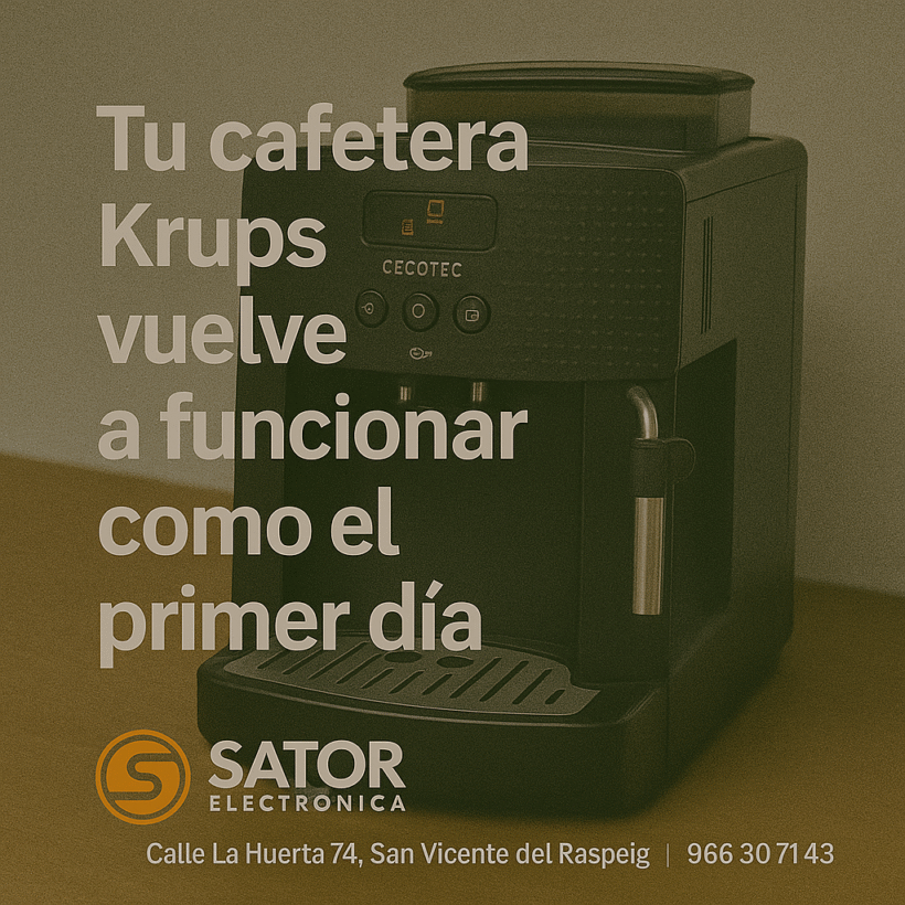 “Tu cafetera Krups vuelve a funcionar como el primer día”