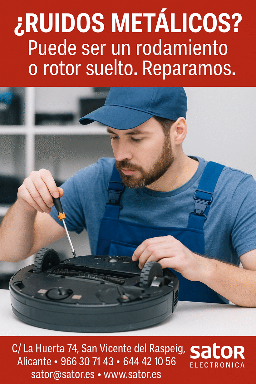 ¿Ruidos metálicos Puede ser un rodamiento o rotor suelto. Reparamos.