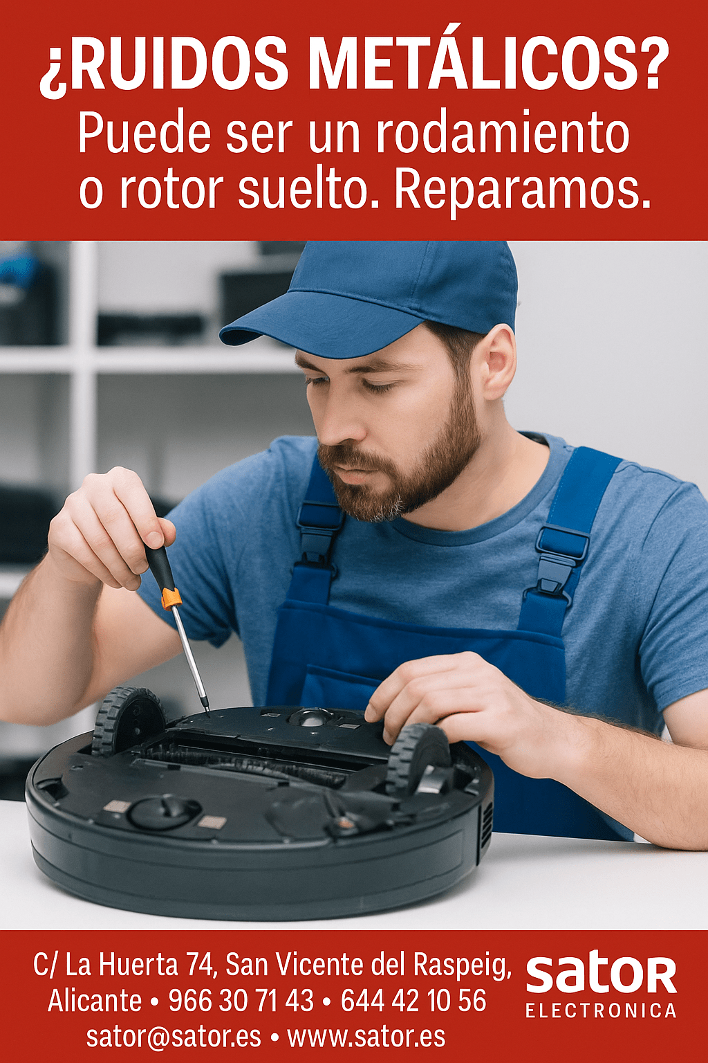 ¿Ruidos metálicos Puede ser un rodamiento o rotor suelto. Reparamos.