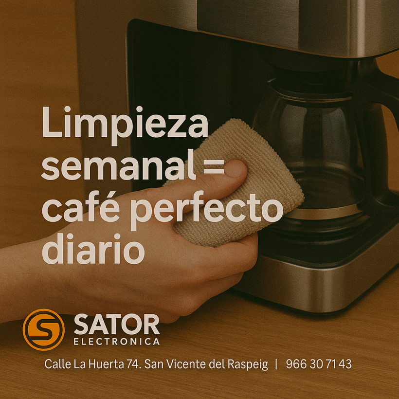 “Limpieza semanal = café perfecto diario”