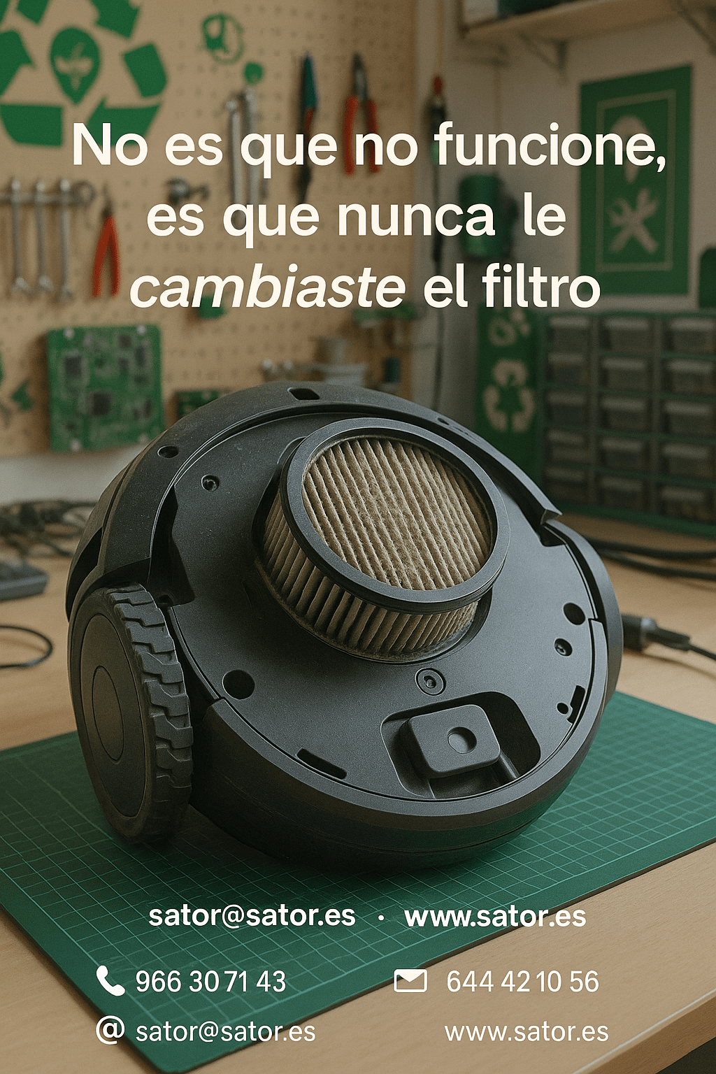 “No es que no funcione, es que nunca le cambiaste el filtro.”