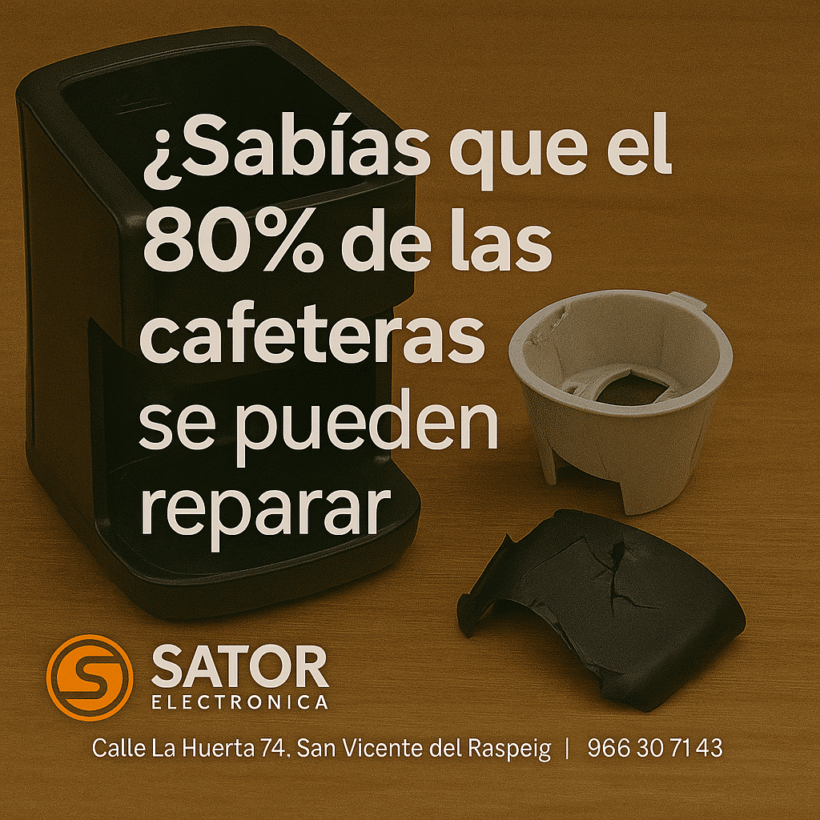 “¿Sabías que el 80% de las cafeteras se pueden reparar por menos de 50€”