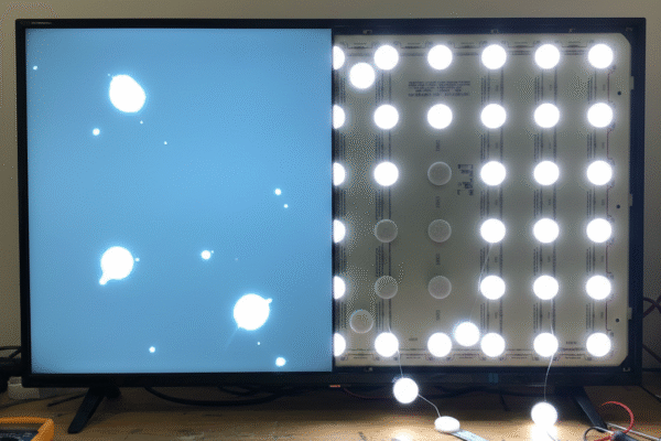 Reparacin de puntos blancos en la television en Sator