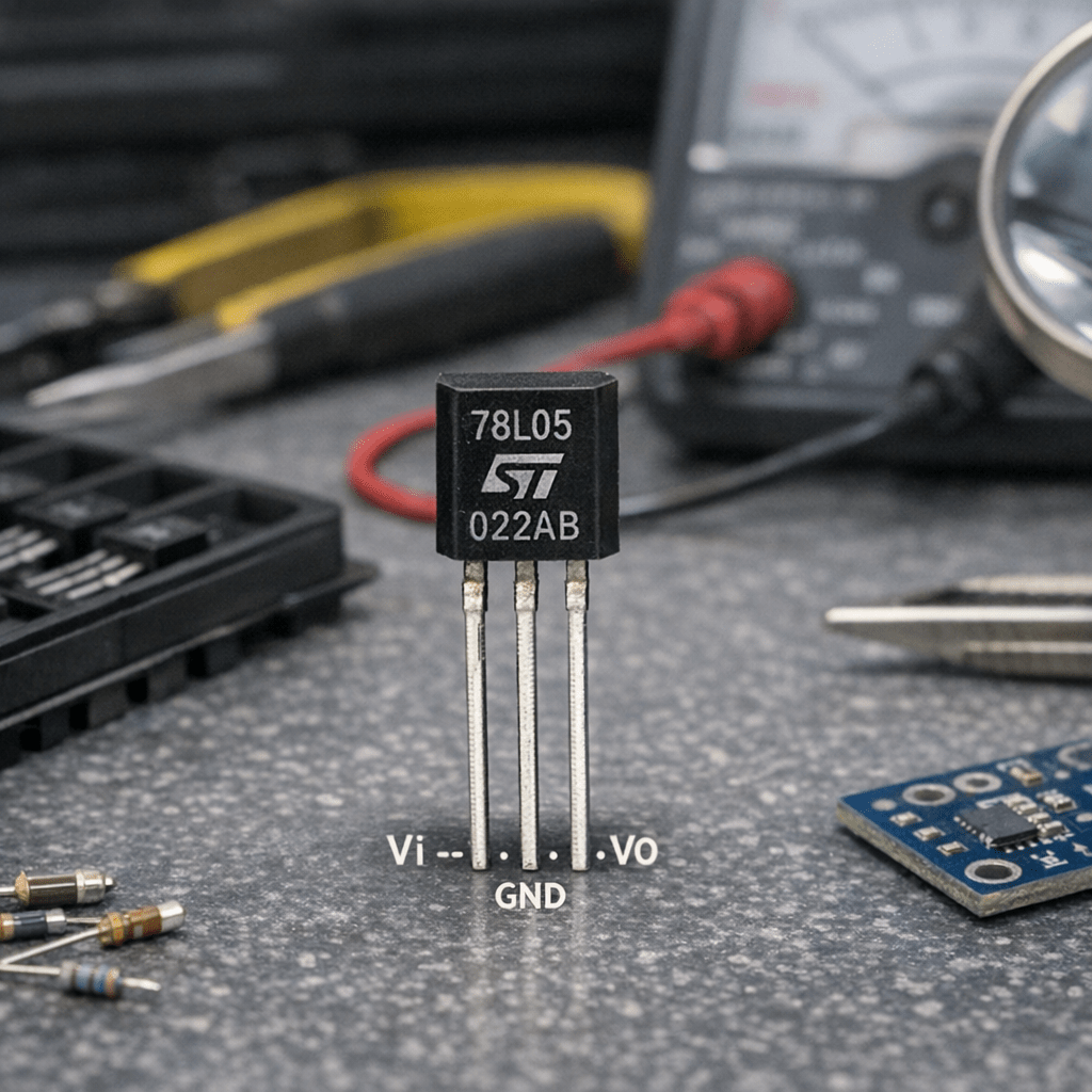 Regulador de voltaje STMicroelectronics VENTA-CHIP-78L05 - Detalle técnico Regulador de voltaje VENTA-CHIP-78L05 STMicroelectronics para Componente electrónico
