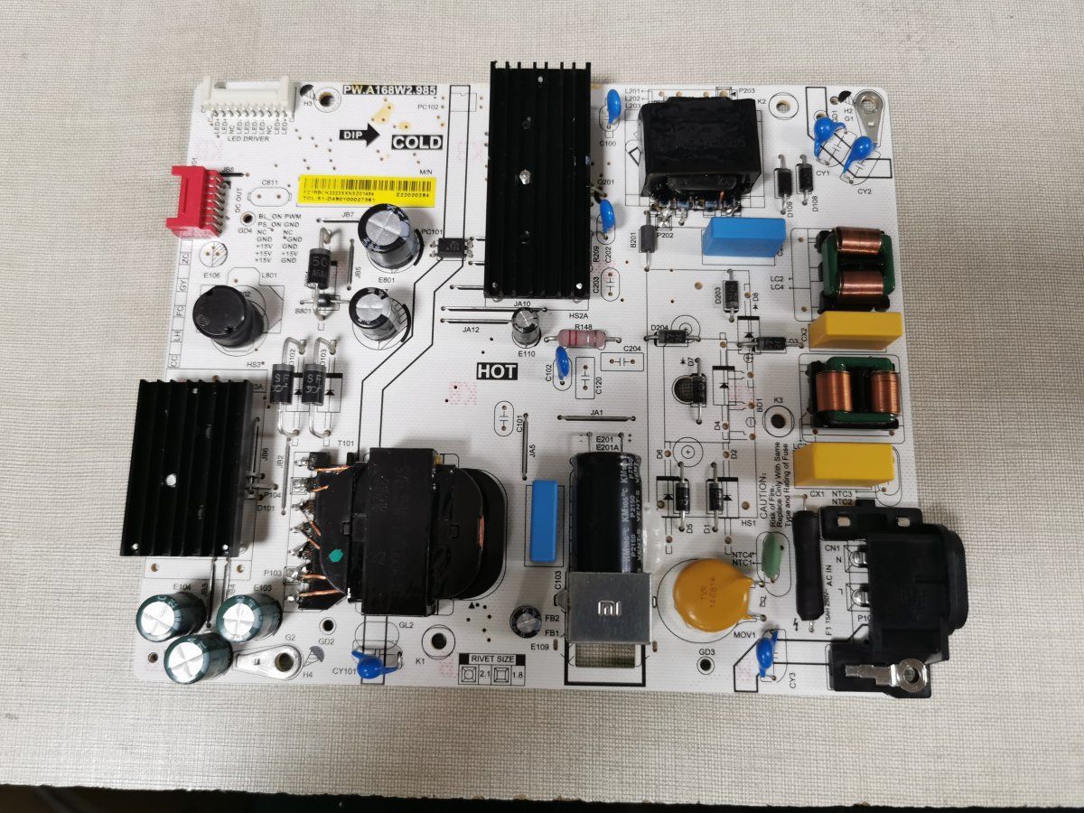 Repuesto Fuente de Alimentación Xiaomi L43M7-FVEU-PW-A168W2-985 - Imagen optimizada de Repuesto Fuente de Alimentación Xiaomi L43M7-FVEU-PW-A168W2-985 Original