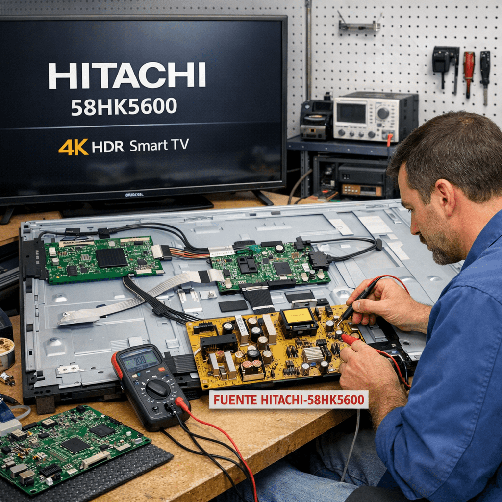 Fuente de alimentación FUENTE-DE-ALIMENTACION-170818R4-PARA-TV-HITACHI-58HK5600 Hitachi - Detalle técnico Fuente de Alimentación Fuente de Alimentacion 170818R4 para Tv Hitachi 58HK5600 para Televisor Hitachi