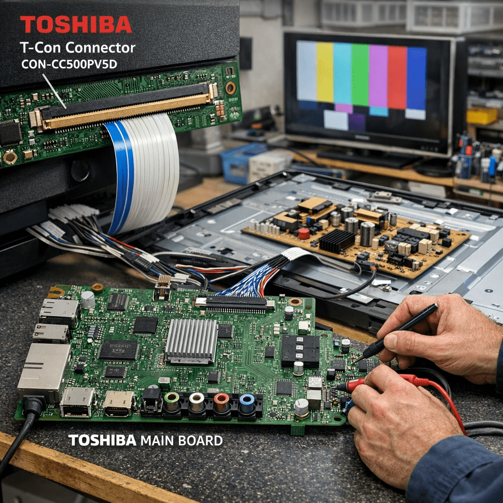 Placa main CON-CC500PV5D-PARA-TV-TOSHIBA-50UL3B63DG Toshiba - Detalle técnico Main Board CON-CC500PV5D para Televisor Toshiba
