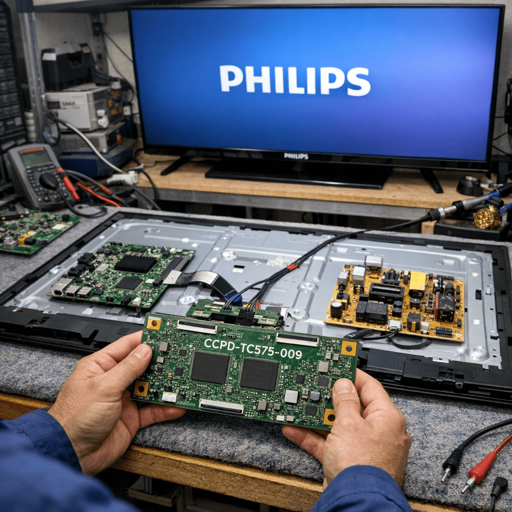 T-Con Philips CON-CCPD-TC575-009-PARA-TV-PHILIPS-58PUS850512 - Detalle técnico T-Con CON-CCPD-TC575-009-PARA-TV-PHILIPS-58PUS850512 Philips para Televisor